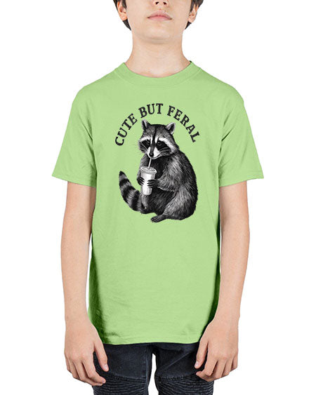 cute but feral 5# - raccoon - Youth Tee Unisex