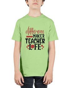 difference maker teacher life Style 120# - teacher - Youth Tee Unisex