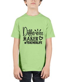 difference maker teacherlife Style 121# - teacher - Youth Tee Unisex