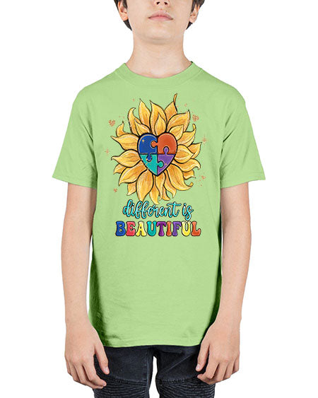 different is beautiful - autism - Youth Tee Unisex