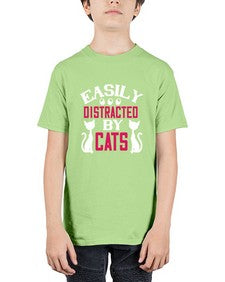 easily distracted by cats Style 46# - cats - Youth Tee Unisex