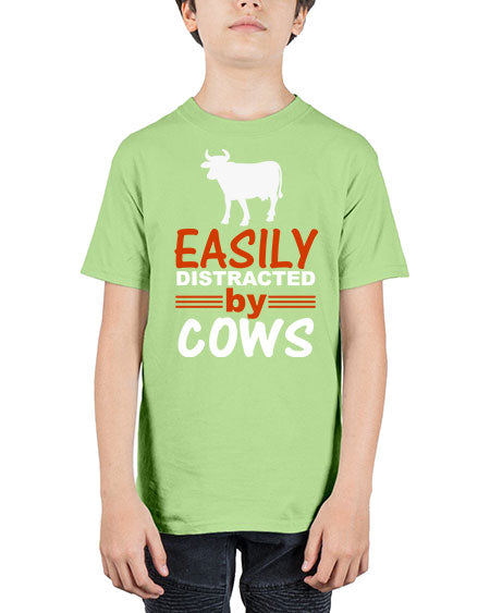 easily distracted by cows Style 4# - cow - Youth Tee Unisex