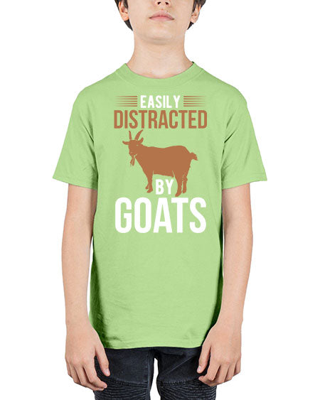 easily distracted by goats Style 5# - goat - Youth Tee Unisex