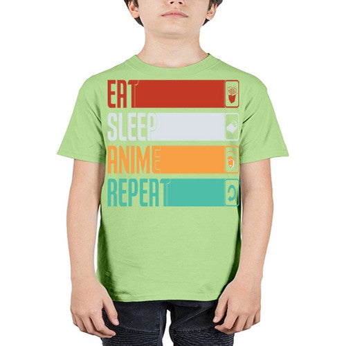 eat sleep anime repeat225# - anime - Youth Tee Unisex