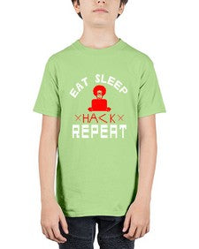 eat sleep hack repeat 48# - computer - Youth Tee Unisex