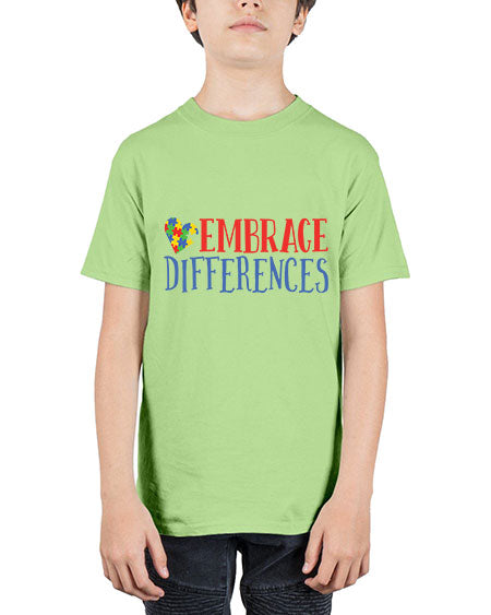 embrace differences Style 13# - autism - Youth Tee Unisex