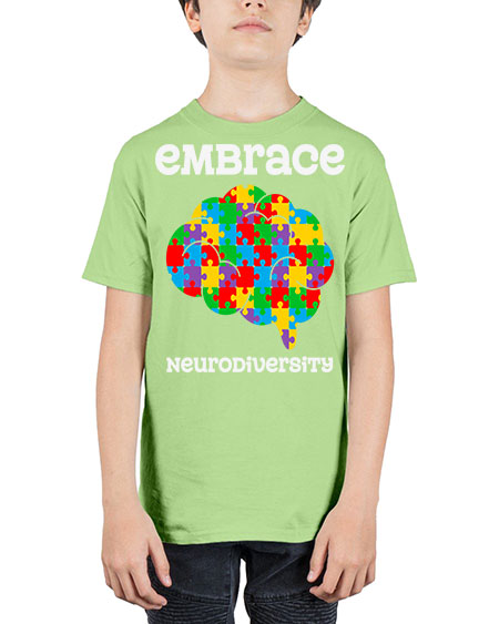 embrace neurodiversity autism awareness 87# - autism - Youth Tee Unisex