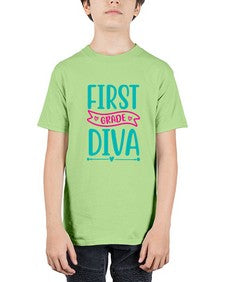 first grade diva 123# - first grade - Youth Tee Unisex