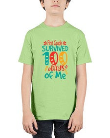 first grade survived one hundred days of me 158# - first grade - Youth Tee Unisex