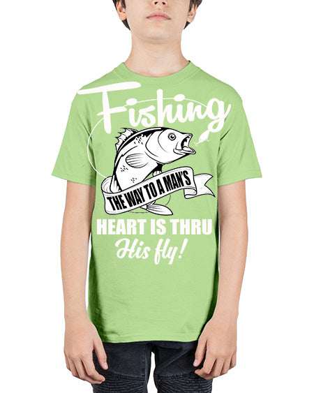 fishing 24# - shark-fish - Youth Tee Unisex