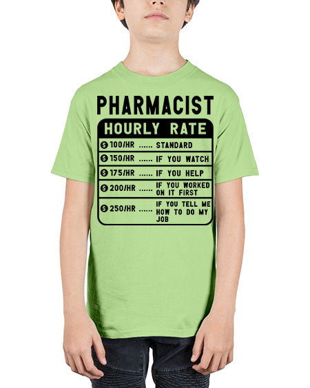 funny pharmacist hourly rate 808# - pharmacist - Youth Tee Unisex