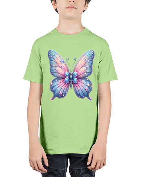 glitter butterfly 12# - butterfly - Youth Tee Unisex
