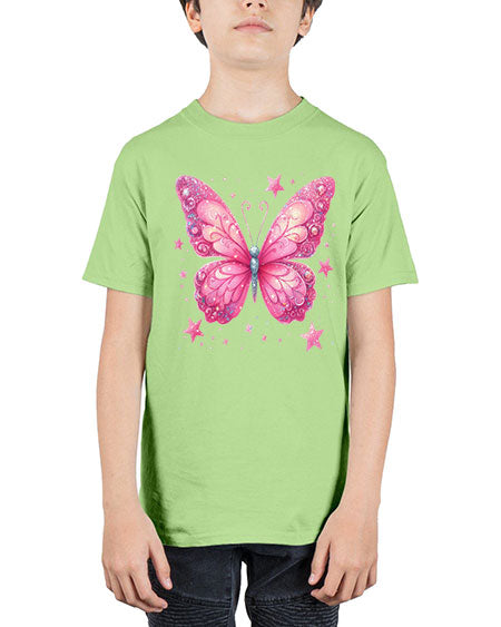 glitter butterfly 16# - butterfly - Youth Tee Unisex