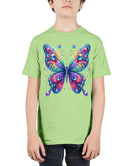 glitter butterfly 22# - butterfly - Youth Tee Unisex
