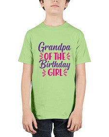 grandpa of the birthday girl 146# - unicorn - Youth Tee Unisex