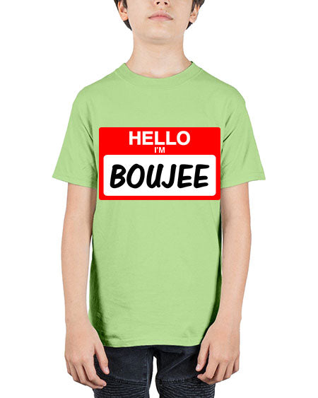 hello im boujee 131# - black words and phrases - Youth Tee Unisex
