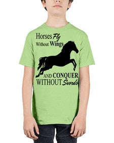 horses fly without wings and conquer without swords - horse - Youth Tee Unisex