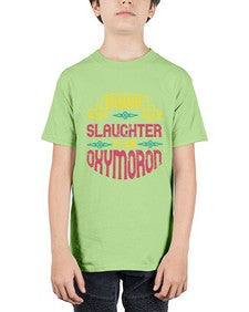 humane slaughter is an oxymoron 194# - vegan - Youth Tee Unisex