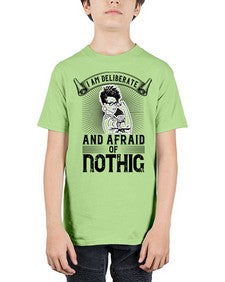 i am deliberate and afraid of nothing Style 31# - black afro - Youth Tee Unisex