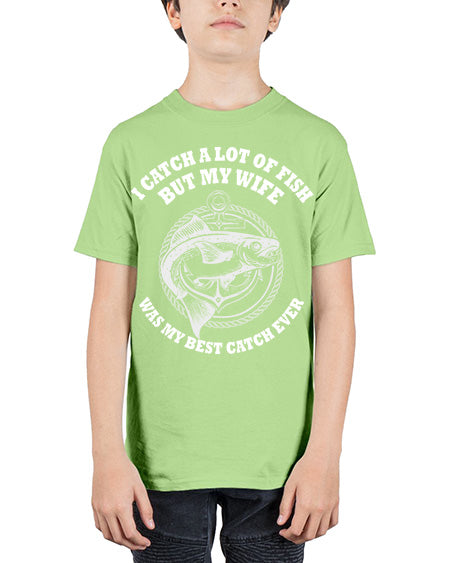 i catch a lot of fish 85# - shark-fish - Youth Tee Unisex