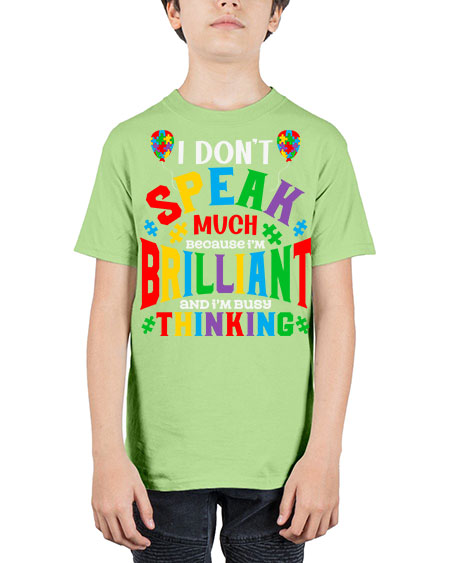 i dont speak much autism 91# - autism - Youth Tee Unisex