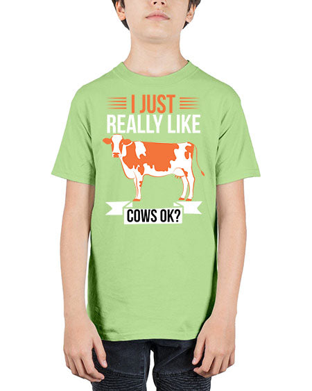 i just really like cows ok Style 3# - cow - Youth Tee Unisex