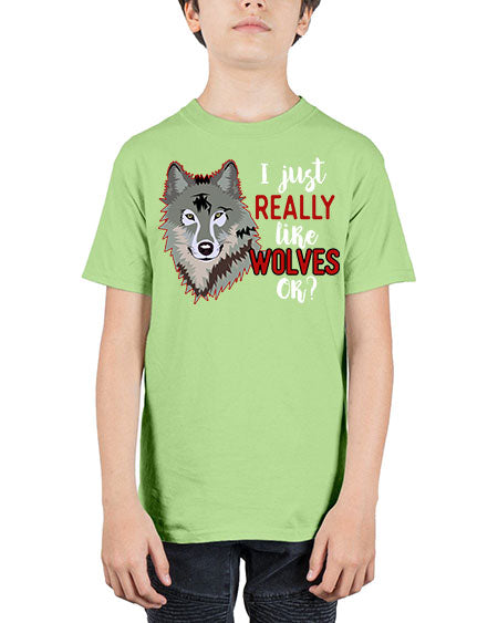 i just really like wolves - wolf - Youth Tee Unisex