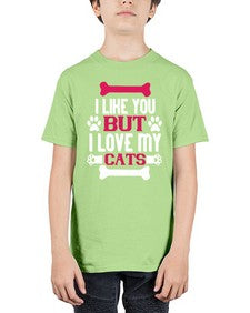 i like you but ilove my cat Style 54# - cats - Youth Tee Unisex