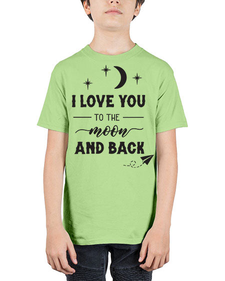 i love you to the moon and back 5# - moon - Youth Tee Unisex