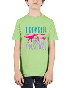 i roared my way through preschool 375# - prek headstart - Youth Tee Unisex