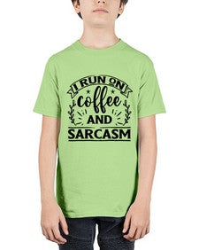 i run on coffee and sarcasm 596# - sarcastic - Youth Tee Unisex