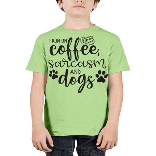 i run on coffee, sarcasm and dogs 172# - dogs - Youth Tee Unisex
