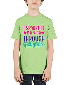 i sparkled my way through first grade 377# - first grade - Youth Tee Unisex