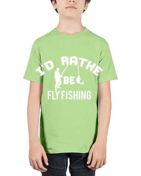 id rather be fly fishing 11# - shark-fish - Youth Tee Unisex