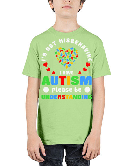 im not misbehaving i have 95# - autism - Youth Tee Unisex