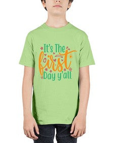 its the first day yall 395# - last day of school - Youth Tee Unisex