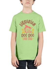 librarian shark doo doo 474# - librarian - Youth Tee Unisex