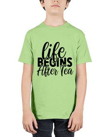 life begins after tea 1297# - tea - Youth Tee Unisex