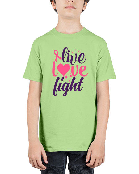 live love fight Style 8# - breast cancer - Youth Tee Unisex