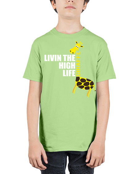 living the high life giraffe - giraffee - Youth Tee Unisex