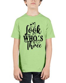 look whos three 265# - unicorn - Youth Tee Unisex