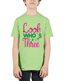 look whos three 266# - unicorn - Youth Tee Unisex