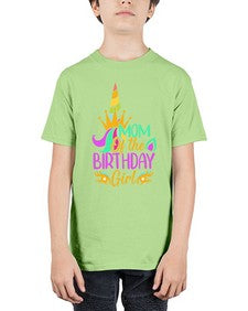 mom of the birthday girl 308# - unicorn - Youth Tee Unisex