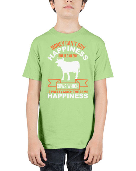 money can’t buy happiness but it can buy cows which is pretty much the same happiness Style 1# - cow - Youth Tee Unisex