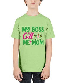my boss call me mom 311# - unicorn - Youth Tee Unisex
