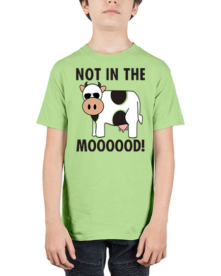 not in the mooood  - cow - Youth Tee Unisex