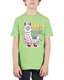 one hundredth Day of School Llama 599# - one hundred days - Youth Tee Unisex