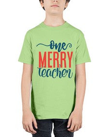 one merry teacher Style 327# - teacher - Youth Tee Unisex