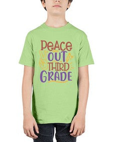 peace out third grade 645# - third grade - Youth Tee Unisex