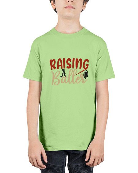 raising a baller 2278# - softball - Youth Tee Unisex